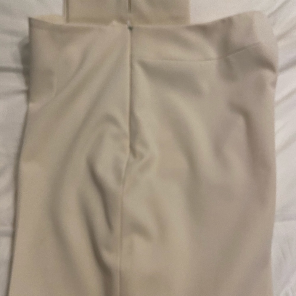 Winter white straight leg pant